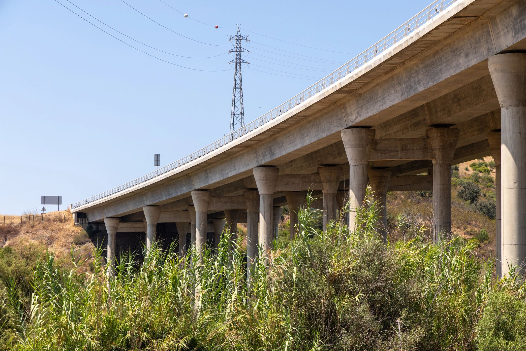 Concrete overpass infrastructure
